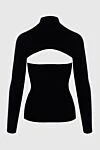 Tom Ford Top black for women - cutouts on the neckline and back. 94% wool, 6% polyamide. Country of manufacture: Italy. Care: specialized cleaning - photo 7