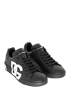 Dolce & Gabbana Portofino sneakers with textured logo black leather men - Company logo. 100% genuine leather. Rubber. Lace. Country of manufacture: Italy. Care: specialized cleaning - photo 3