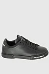 Dolce & Gabbana Black leather sneakers for men - Logo patch . 100% genuine leather . Closure: Lace-up . Sole height: 2cm . Rubber . Insole: Leather. Country of manufacture: Italy. Care: specialized cleaning - photo 1