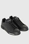 Dolce & Gabbana Black leather sneakers for men - Logo patch . 100% genuine leather . Closure: Lace-up . Sole height: 2cm . Rubber . Insole: Leather. Country of manufacture: Italy. Care: specialized cleaning - photo 3