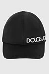 Dolce & Gabbana Cap made of cotton and wool black for men - Logo print . 85% cotton, 15% wool. Country of manufacture: Italy. Care: specialized cleaning - photo 1