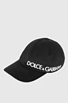 Dolce & Gabbana Cap made of cotton and wool black for men - Logo print . 85% cotton, 15% wool. Country of manufacture: Italy. Care: specialized cleaning - photo 3