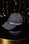 Dolce & Gabbana Cap made of cotton and wool black for men - Logo print . 85% cotton, 15% wool. Country of manufacture: Italy. Care: specialized cleaning - photo 5