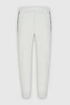 White cotton sports pants for women Brunello Cucinelli - stripes. 93% cotton, 7% polyamide. Closure: drawstring. two side pockets on trousers. Country of origin: Italy. Care: specialized cleaning - photo 6