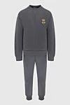 Dolce & Gabbana Men's sports suit made of cotton and polyester, gray - Embroidered brand logo. 70% cotton, 30% polyester. Closure: Drawstring. Two side pockets. Country of manufacture: Italy. Care: specialized cleaning - photo 1