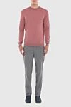 Wool jumper pink for men Cesare di Napoli - 100% wool. Country of manufacture: Italy. Care: specialized cleaning - photo 2