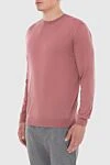 Cesare di Napoli Wool jumper pink for men - 100% wool. Country of manufacture: Italy. Care: specialized cleaning - photo 3