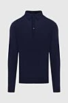 Cesare di Napoli Wool long sleeve polo blue for men - Long sleeve. 100% wool. Closure: Buttons. Country of manufacture: Italy. Care: specialized cleaning - photo 1