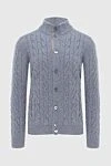 Gran Sasso Woolen cardigan gray for men - 80% wool 10% viscose, 10% cashmere . Closure: buttons . two side pockets. Country of origin: Italy. Care: specialized cleaning - photo 1