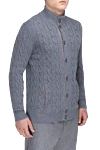 Gran Sasso Woolen cardigan gray for men - 80% wool 10% viscose, 10% cashmere . Closure: buttons . two side pockets. Country of origin: Italy. Care: specialized cleaning - photo 3