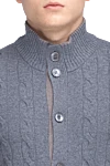 Gran Sasso Woolen cardigan gray for men - 80% wool 10% viscose, 10% cashmere . Closure: buttons . two side pockets. Country of origin: Italy. Care: specialized cleaning - photo 5