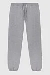 Dior Men's sports trousers made of cotton and wool, gray - 80% cotton, 20% wool. Closure: Drawstring. Two side pockets. Country of manufacture: Italy. Care: specialized cleaning - photo 1