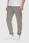 Dior Men's sports trousers made of cotton and wool, gray - 80% cotton, 20% wool. Closure: Drawstring. Two side pockets. Country of manufacture: Italy. Care: specialized cleaning - photo 3