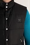 Dolce & Gabbana Black vest for men - Dolce & Gabbana branded plate.. 100% polyester (PL). Closure: buttons and zippers on pockets. Country of origin: Italy. Care: specialized cleaning - photo 5