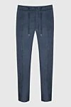 Stefano Ricci Men's trousers with textured weave and drawstring - 43% wool, 32% silk, 17% cashmere, 8% linen. button, zipper, drawstring. two side, two back pockets. Country of origin: Italy. Care: specialized cleaning - photo 1