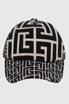 Balmain Cotton black cap for woman - signature Balmain monogram. 84% cotton. 16% polyester (PL). Country of manufacture: Italy. Care: specialized cleaning - photo 1