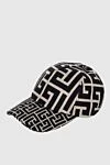 Balmain Cotton black cap for woman - signature Balmain monogram. 84% cotton. 16% polyester (PL). Country of manufacture: Italy. Care: specialized cleaning - photo 3