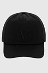 Valentino Black cotton cap for men - Logo embroidery. 100% cotton. Country of manufacture: Italy. Care: specialized cleaning - photo 1