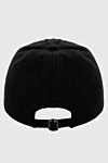 Black cotton cap for men Valentino - Logo embroidery. 100% cotton. Country of manufacture: Italy. Care: specialized cleaning - photo 4