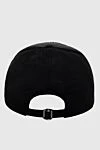 Black polyester cap for men Valentino - brand print. Stock: 100% polyester. Country of manufacture: Italy. Care: specialized cleaning - photo 4