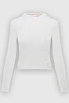 Valentino White cashmere jumper for women - small logo print. 100% cashmere. Country of manufacture: Italy. Care: specialized cleaning - photo 1