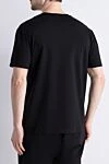 Black cotton T-shirt for men Valentino - logo print. 100% cotton. Country of manufacture: Italy. Care: specialized cleaning - photo 4