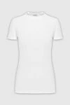 Brunello Cucinelli Women's white basic T-shirt with a smooth texture - 93% cotton, 7% elastane. Country of origin: Italy. Care: specialized cleaning - photo 1