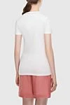 Women's white basic T-shirt with a smooth texture Brunello Cucinelli - 93% cotton, 7% elastane. Country of origin: Italy. Care: specialized cleaning - photo 4