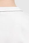 Women's white basic T-shirt with a smooth texture Brunello Cucinelli - 93% cotton, 7% elastane. Country of origin: Italy. Care: specialized cleaning - photo 6