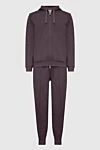 Brunello Cucinelli Костюм спортивный мужской из хлопка и полиамида фиолетовый фиолетовый. - Капюшон. 93% хлопок, 7% полиамид. Кулиска, молния. Четыре боковых кармана. Страна производитель: Италия. Уход: специализированная чистка - фото 1