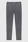 Gray wool trousers for men Cesare di Napoli - 98% wool, 2% elastane. button, zipper, drawstring. two side pockets, two back pockets. Country of origin: Italy. Care: specialized cleaning - photo 6