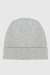 Kiton Gray cashmere hat for men - Logo Patch. 100% cashmere. Country of manufacture: Italy. Care: specialized cleaning - photo 3