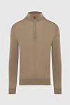 Kiton Тройер из шерсти бежевого цвета с воротником на молнии и однотонной текстурой - 100% шерсть. Молния. Страна производитель: Италия. Уход: специализированная чистка - фото 1