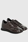 Cesare di Napoli Brown Alligator Sneakers for men - textured leather. 100% alligator skin. lacing. sole height 2cm. Country of manufacture: Italy. Care: specialized cleaning - photo 3