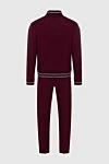 Billionaire Men's sports suit made of silk and cotton, burgundy - Contrast zipper and cuffs, brand logo. 50% silk, 50% cotton. Closure: Drawstring, zipper. Four side pockets. Country of manufacture: Italy. Care: specialized cleaning - photo 7