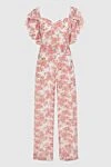 Charo Ruiz Women's trouser suit made of cotton and polyester - Floral print, openwork trim. 70% cotton, 30% polyester. Closure type: Belted waist with rectangular buckle, hidden side zipper. Country of manufacture: Italy. Care: specialized cleaning - photo 1