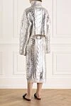 Костюм с юбкой из шерсти и лиоцелла женский Balmain - Высокий ворот, эффект металлик. 50% шерсть, 50% лиоцелл. Молния. Страна производитель: Франция. Уход: специализированная чистка - фото 4