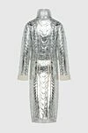 Balmain Костюм с юбкой из шерсти и лиоцелла женский - Высокий ворот, эффект металлик. 50% шерсть, 50% лиоцелл. Молния. Страна производитель: Франция. Уход: специализированная чистка - фото 7