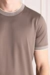 Gran Sasso T-shirt cotton beige for men - 100% cotton. Country of manufacture: Italy. Care: specialized cleaning - photo 5