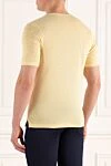 T-shirt linen yellow for men Gran Sasso - 100% linen. Country of manufacture: Italy. Care: specialized cleaning - photo 4