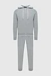 Gran Sasso Gray sports suit for men - 85% cotton 15% cashmere. Fastener: drawstring, zipper. Hood: yes. Country of manufacture: Italy. Care: specialized cleaning - photo 1