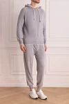 Gran Sasso Gray sports suit for men - 85% cotton 15% cashmere. Fastener: drawstring, zipper. Hood: yes. Country of manufacture: Italy. Care: specialized cleaning - photo 3