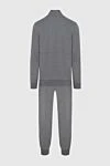 Gray cotton sports suit for men Gran Sasso - 85% cotton, 15% elastane. Fastener: zipper. Country of manufacture: Italy. Care: specialized cleaning - photo 6