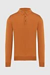 Gran Sasso Wool and silk polo orange for men - 70% wool,. 30% silk. buttons. Country of manufacture: Italy. Care: specialized cleaning - photo 1