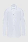 Kiton Мужская рубашка из итальянского хлопка цвета айвори - 100% хлопок. пуговицы. Страна производитель: Италия. Уход: специализированная чистка - фото 1