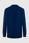 Blue cotton and elastane shirt for men Kiton - no collar. 89% cotton, 11% elastane. buttons. Country of origin: Italy. Care: specialized cleaning - photo 6
