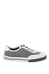 Loro Piana Gray wool sneakers for women - contrasting inserts. wool. lacing. Country of manufacture: Italy. Care: specialized cleaning - photo 1