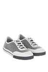 Loro Piana Gray wool sneakers for women - contrasting inserts. wool. lacing. Country of manufacture: Italy. Care: specialized cleaning - photo 3