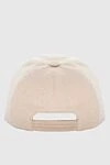 Women's beige cashmere baseball cap Loro Piana - brand logo. 100% cashmere. Country of manufacture: Italy. Care: specialized cleaning - photo 4