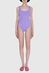 Swimsuit compatible with nylon and elastane purple women's Hunza G - 96% nylon, 4% elastane. Country of origin: England. Care: specialized cleaning - photo 2